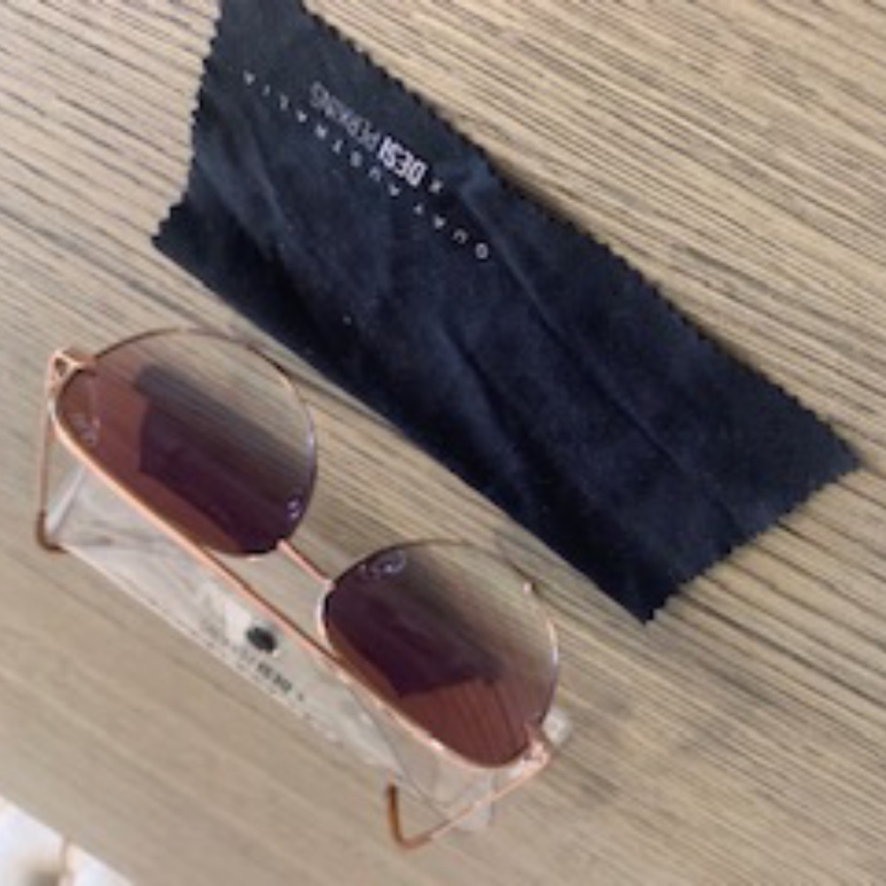 Quay X Desi Perkins Rose gold aviators